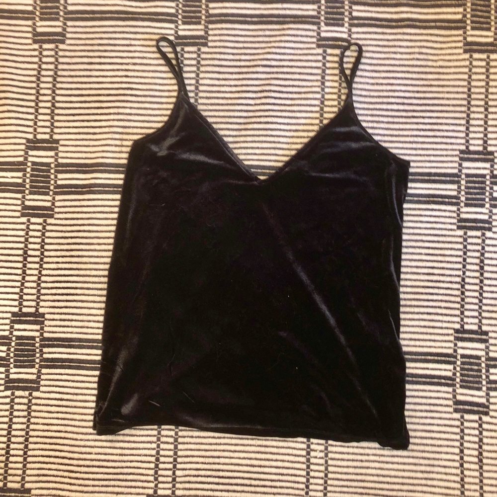 Black velvet tank